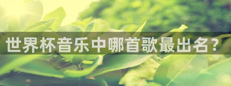 2026世界杯欧洲预选赛赛程表：世界杯音乐中哪首歌最出名？